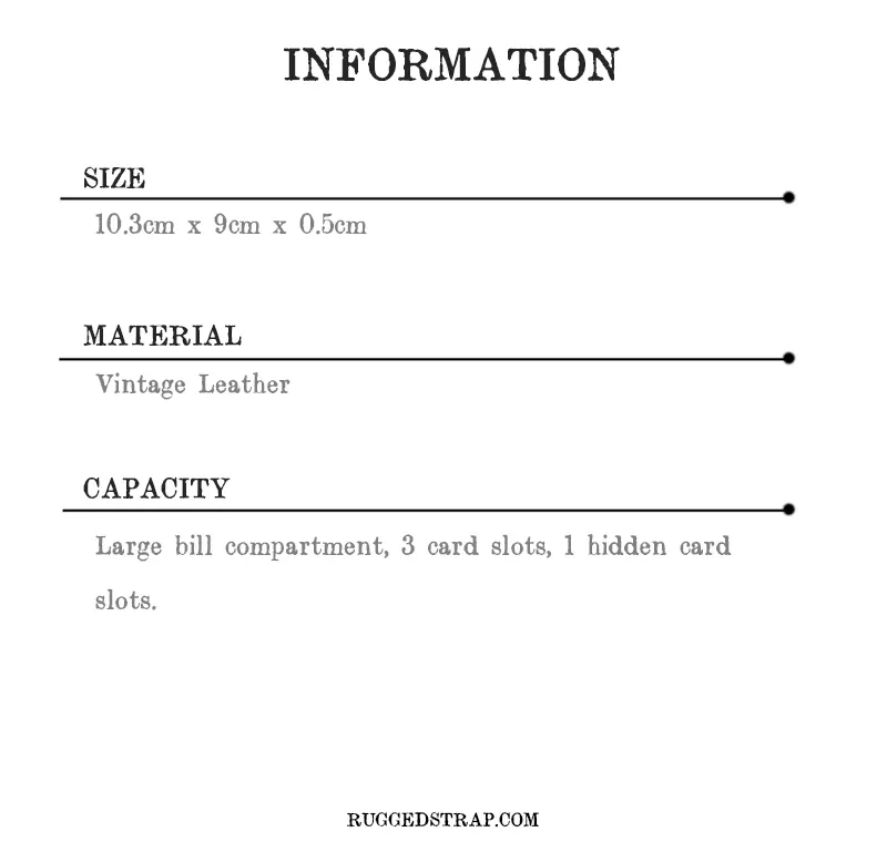 Vintage Classic Leather Slim Short Wallet Minimalist Design