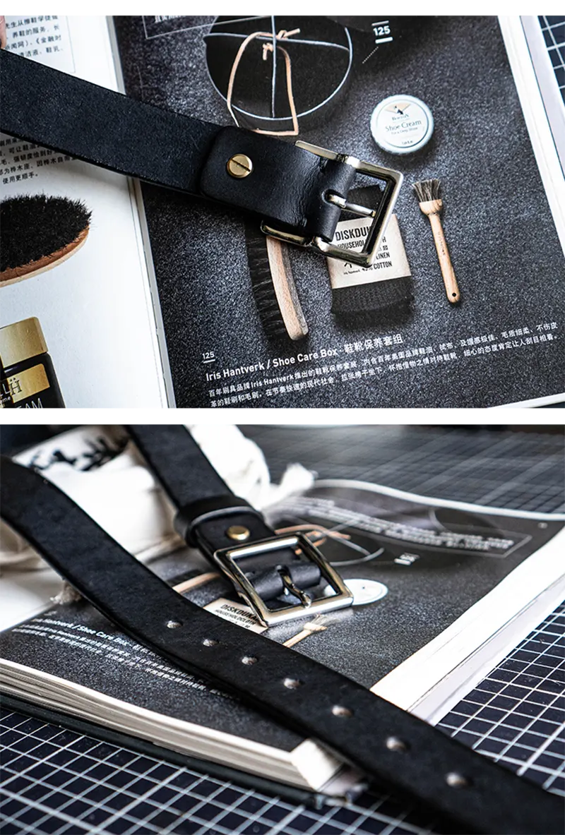 Versatile Minimalist Full-Grain Genuine Leather Men's Belt