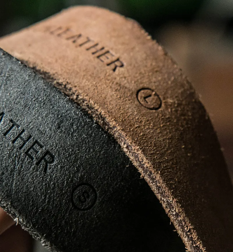 Vintage Vegetable-Tanned Genuine Leather Belt with Brass Buckle