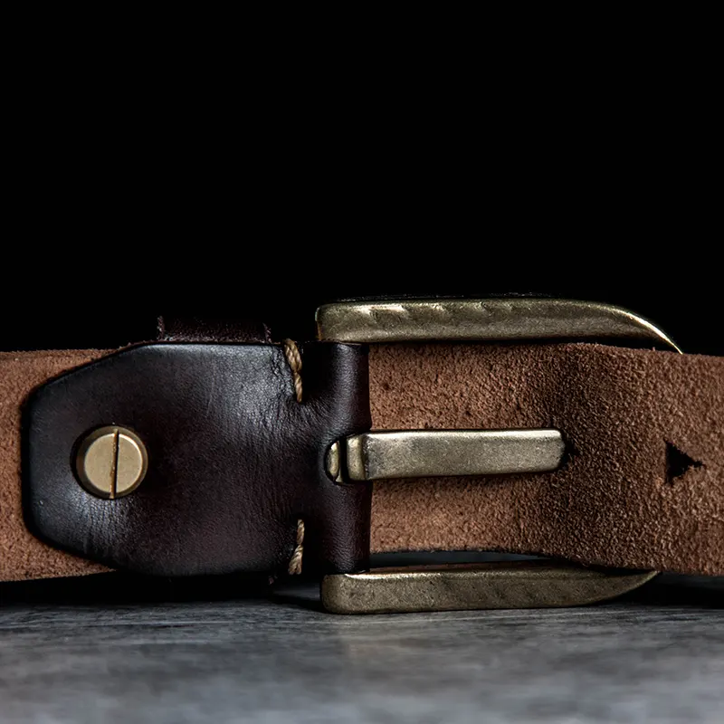 Unique Rattlesnake Shape Rugged Genuine Leather Men's Belt