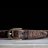Unique Rattlesnake Shape Rugged Genuine Leather Men's Belt