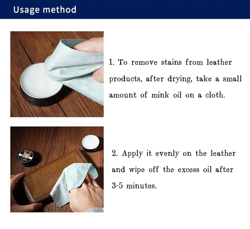 Colorless Mink Oil Leather Conditioner and Cleaner