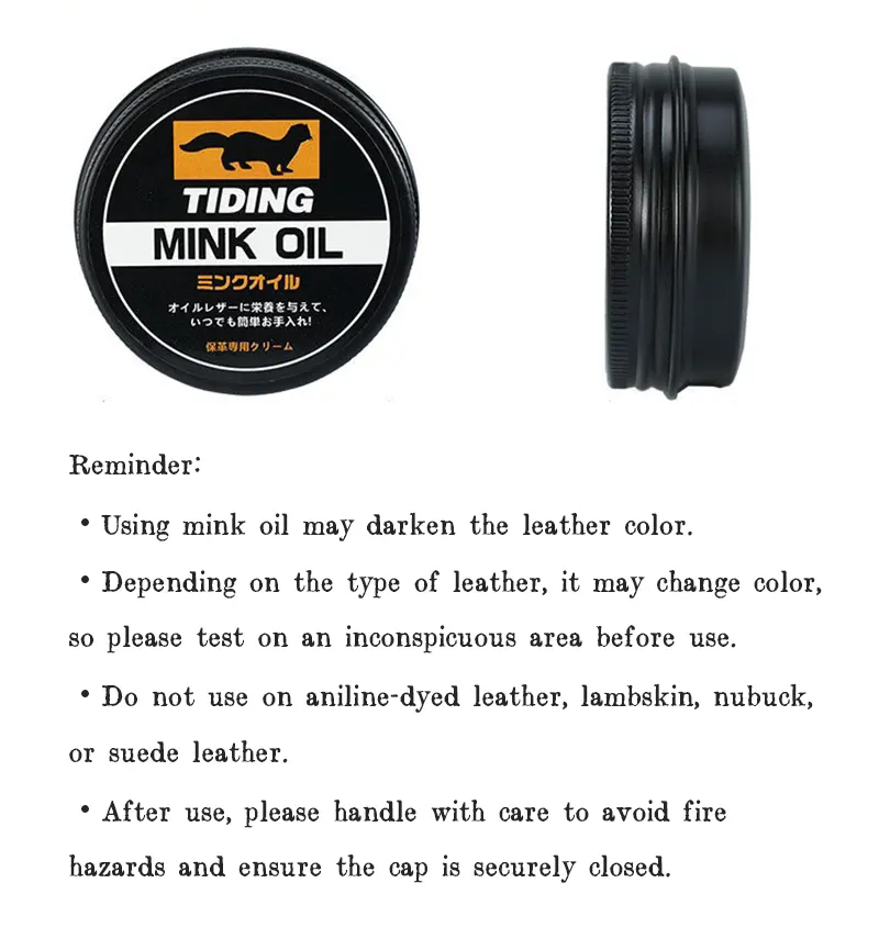 Colorless Mink Oil Leather Conditioner and Cleaner