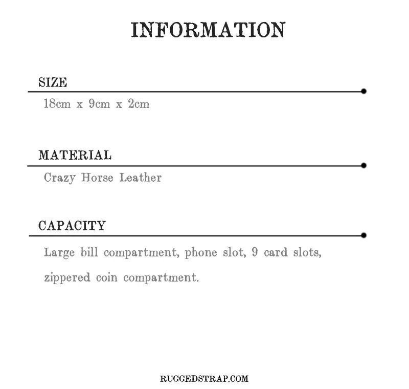 Full-Grain Leather Vintage Long Zipper Large Capacity Wallet