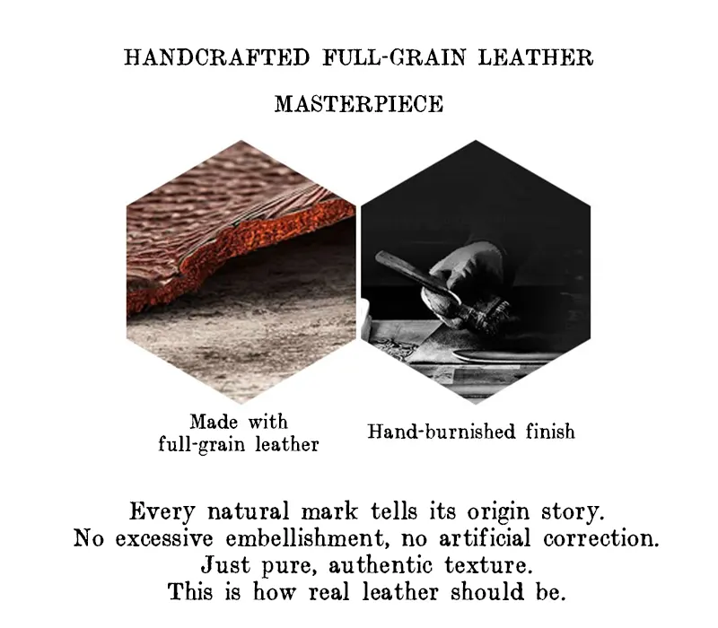 Handcrafted Vintage Men's Full-Grain Genuine Leather Belt