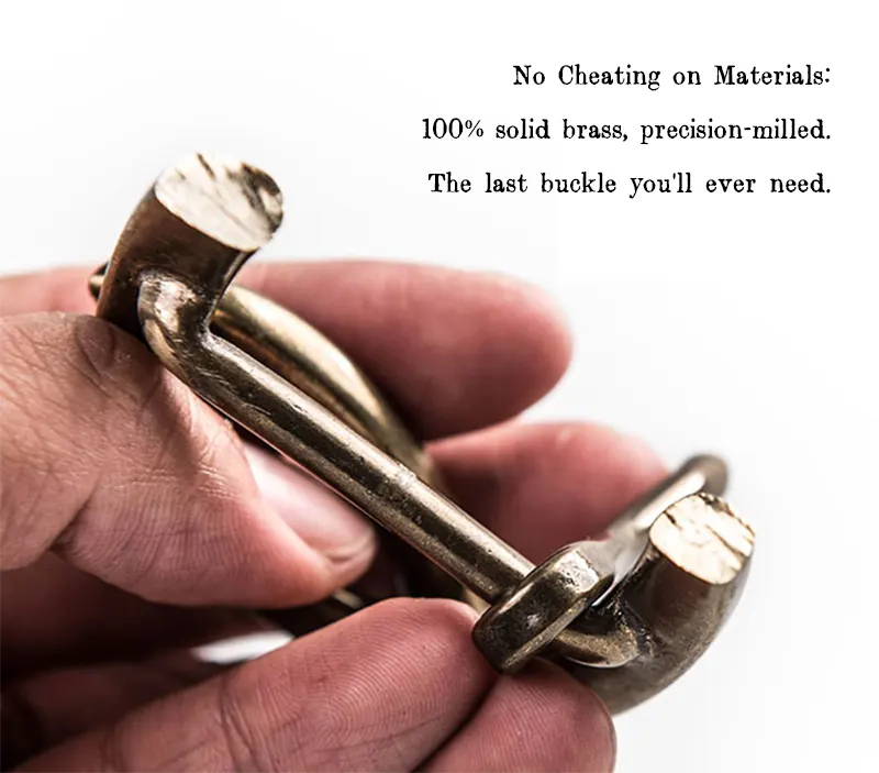 Handcrafted Vintage Men's Full-Grain Genuine Leather Belt