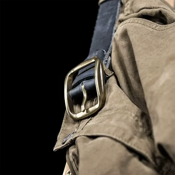 Handcrafted Vintage Men's Full-Grain Genuine Leather Belt