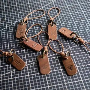 Handcrafted Leather Vintage Keychain Pendant Custom Design