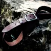 Italian Vegetable-Tanned Leather Belt with Silver Metal Buckle Coffee