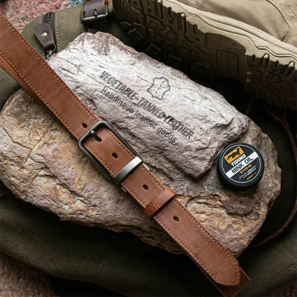 Japanese Vintage Handcrafted Full-Grain Leather Men's Belt