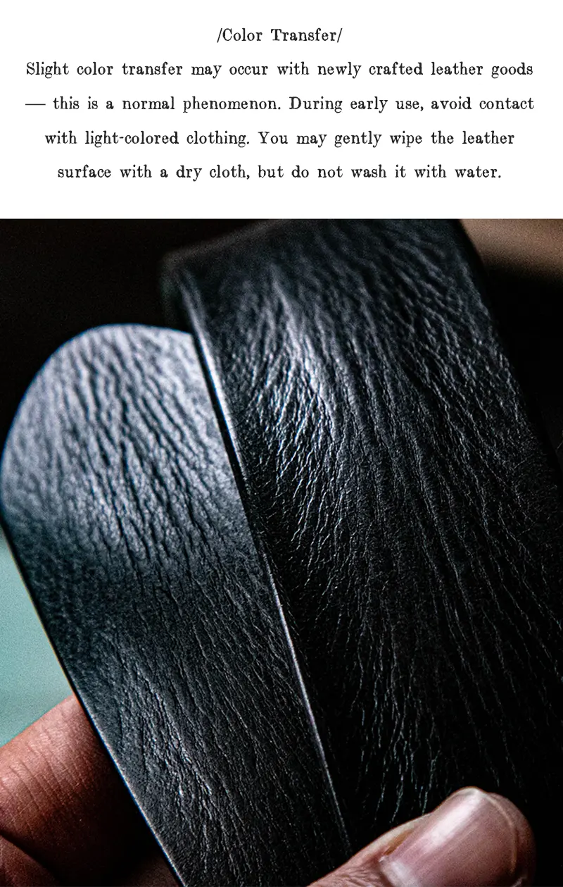 Luxury Handcrafted Hammered Buckle Genuine Leather Men's Belt