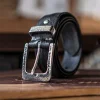 Luxury Handcrafted Hammered Buckle Genuine Leather Men's Belt