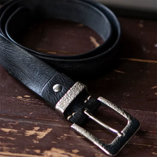 Luxury Handcrafted Hammered Buckle Genuine Leather Men's Belt