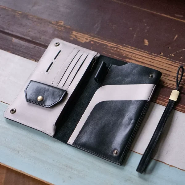 Premium Vintage Full-Grain Leather Passport Wallet for Travel