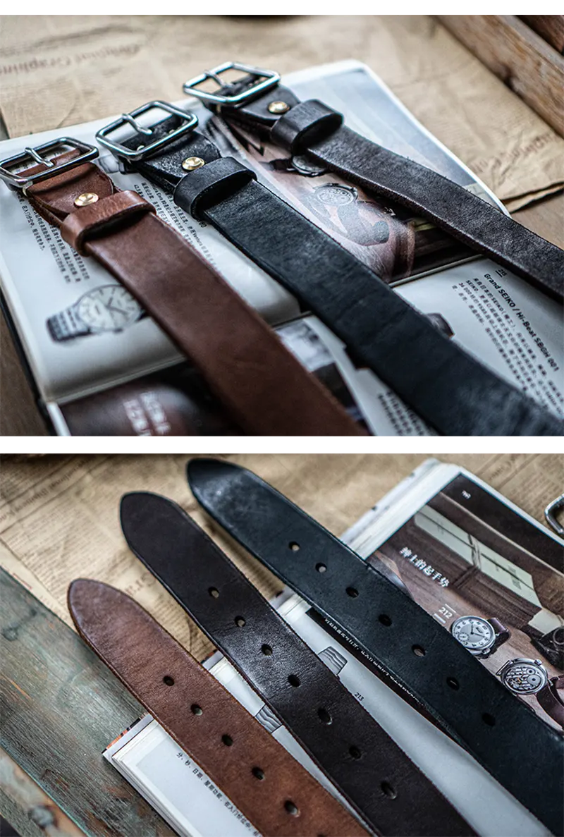 Vintage Versatile Genuine Leather Belt with Silver Square Buckle