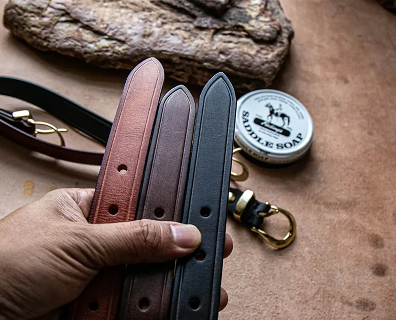 Artistic Full-Grain Leather Women's Versatile Skinny Belt