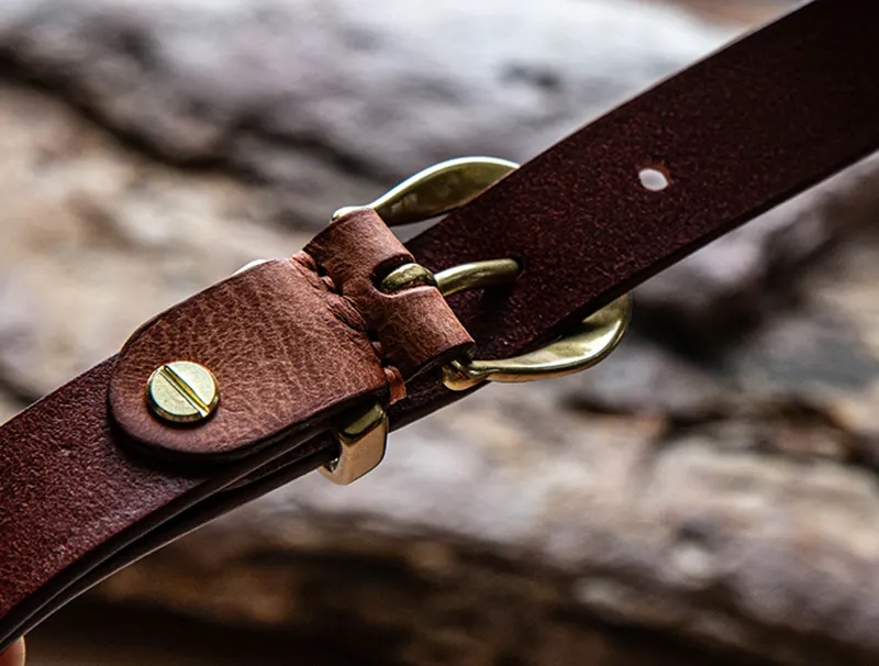 Artistic Full-Grain Leather Women's Versatile Skinny Belt