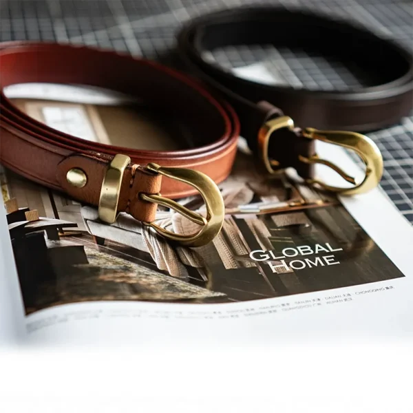 RSBE0327-z-01 Artistic Full-Grain Leather Women's Versatile Skinny Belt