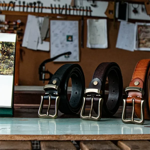 Artistic Vintage Versatile Full-Grain Leather Women's Fashion Belt