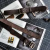 High-End Vintage Rugged Handcrafted Full-Grain Leather Belt