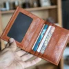 Fashionable Minimalist Soft Textured Genuine Leather Short Wallet