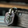 Handcrafted Full-Grain Genuine Leather Motorcycle Keychain