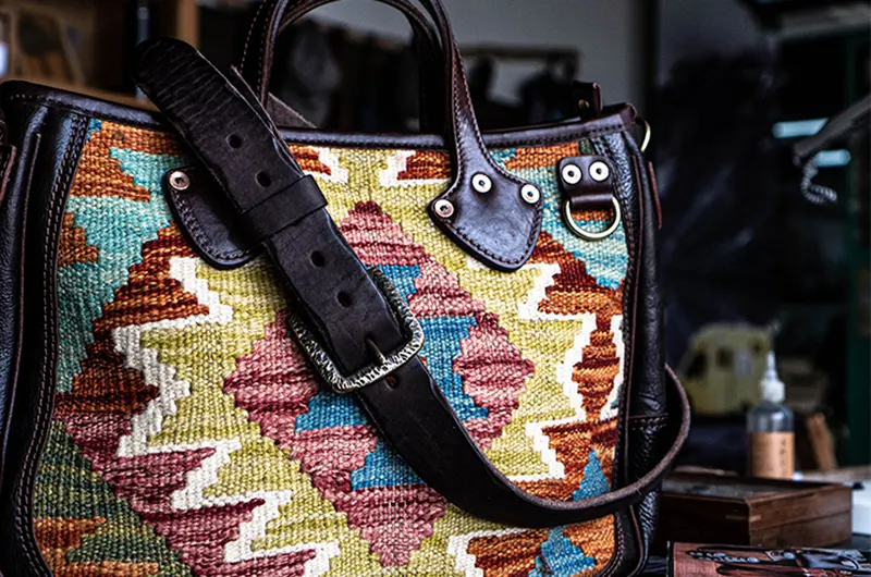 Handcrafted Full-Grain Leather Belt with Hammered Brass Buckle