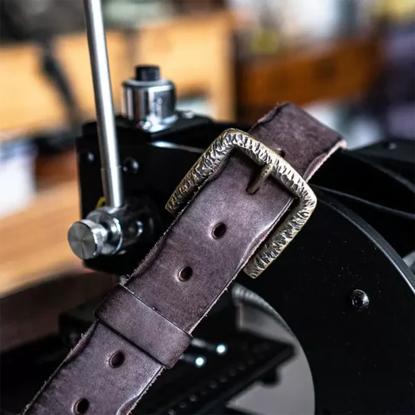 RSBE0692-z-02 Handcrafted Full-Grain Leather Belt with Hammered Brass Buckle