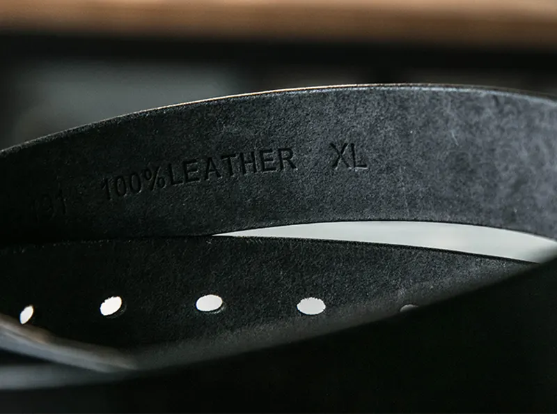 Handcrafted Genuine Leather Belt with Hammered Brass Buckle