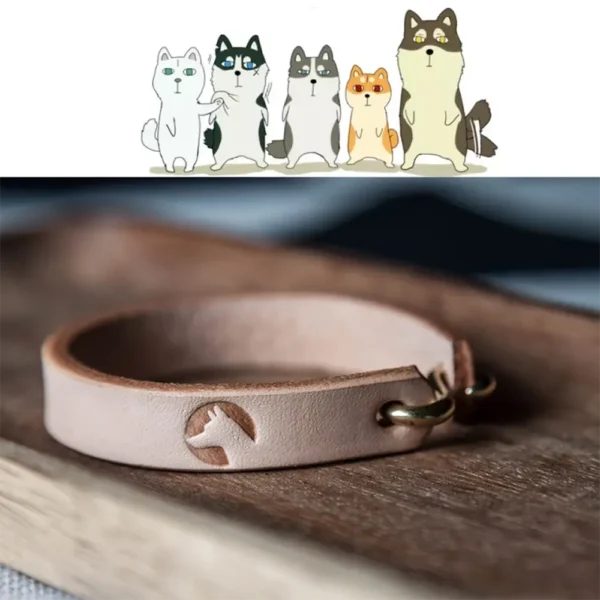 Handcrafted Polished Leather Wristband Unique Vintage Bracelet