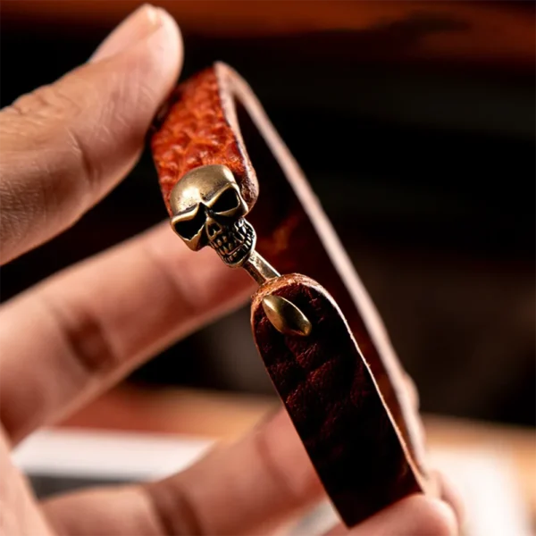 Handcrafted Skull Design Niche Punk Genuine Leather Bracelet