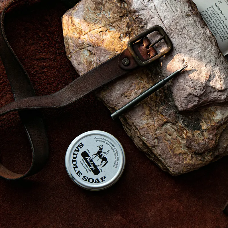 Handcrafted Unique Vintage Leather Belt with Etched Brass Buckle