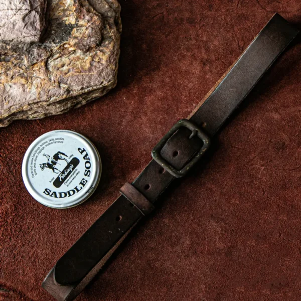 Handcrafted Unique Vintage Leather Belt with Etched Brass Buckle