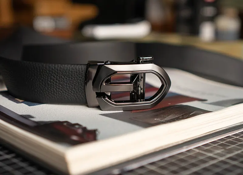 High-End Business Gentleman’s Leather Belt Automatic Buckle
