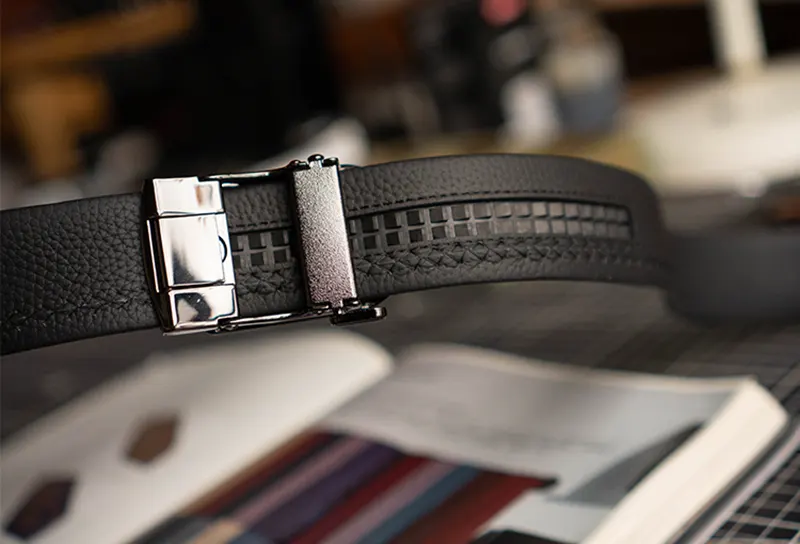 High-End Business Gentleman’s Leather Belt Automatic Buckle