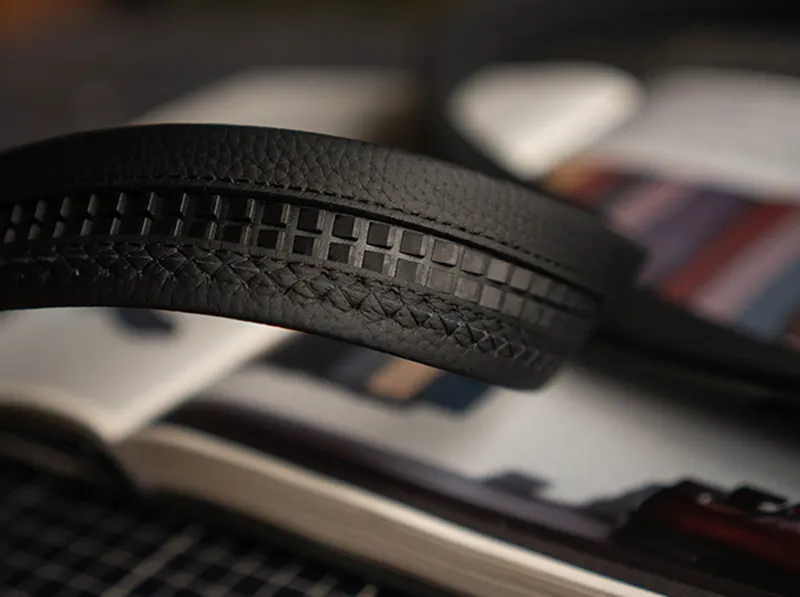 High-End Business Gentleman’s Leather Belt Automatic Buckle