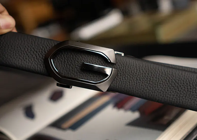 High-End Business Gentleman’s Leather Belt Automatic Buckle