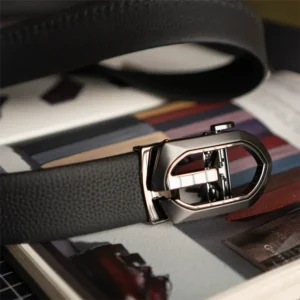 High-End Business Gentleman’s Leather Belt Automatic Buckle