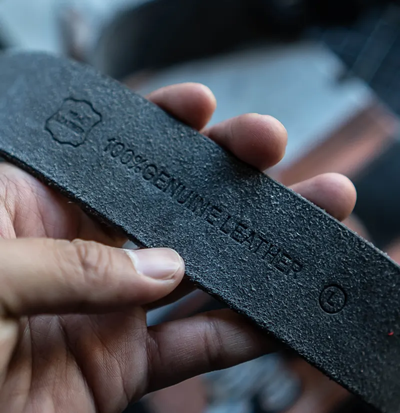 Rugged Niche Men's Cowhide Belt with Stainless Steel Buckle