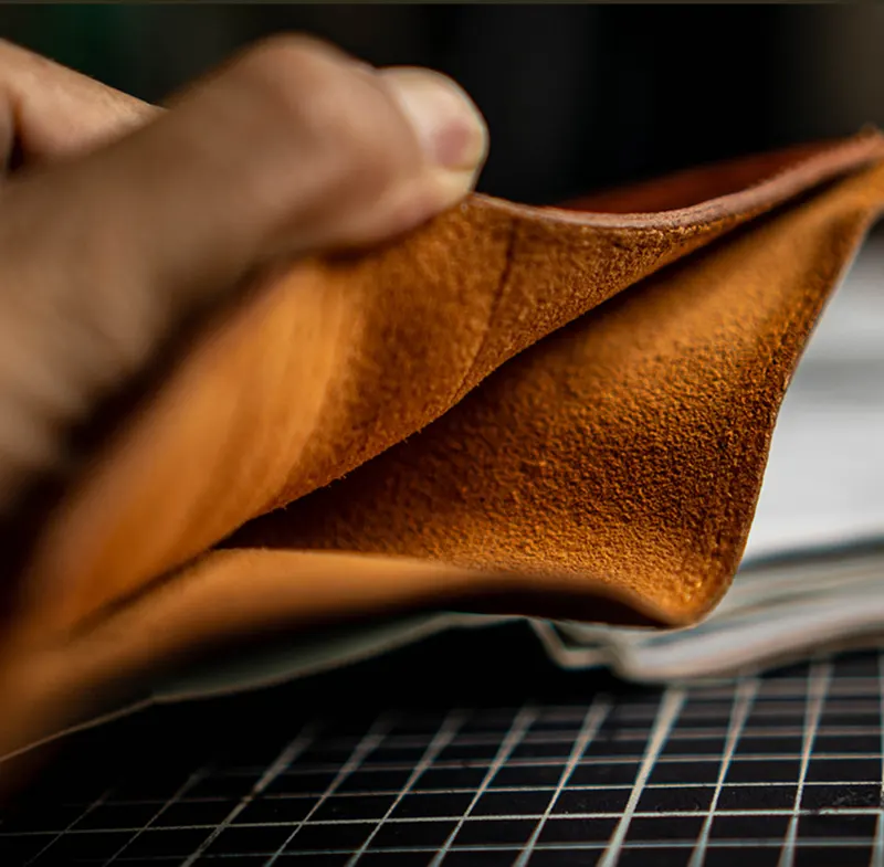 Limited Handcrafted Soft Textured Leather Short Bi-Fold Wallet