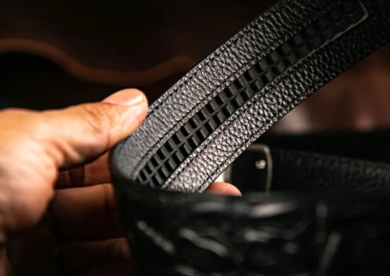 Luxury Business Full-Grain Leather Belt with Automatic Buckle