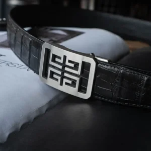 Luxury Business Full-Grain Leather Belt with Automatic Buckle