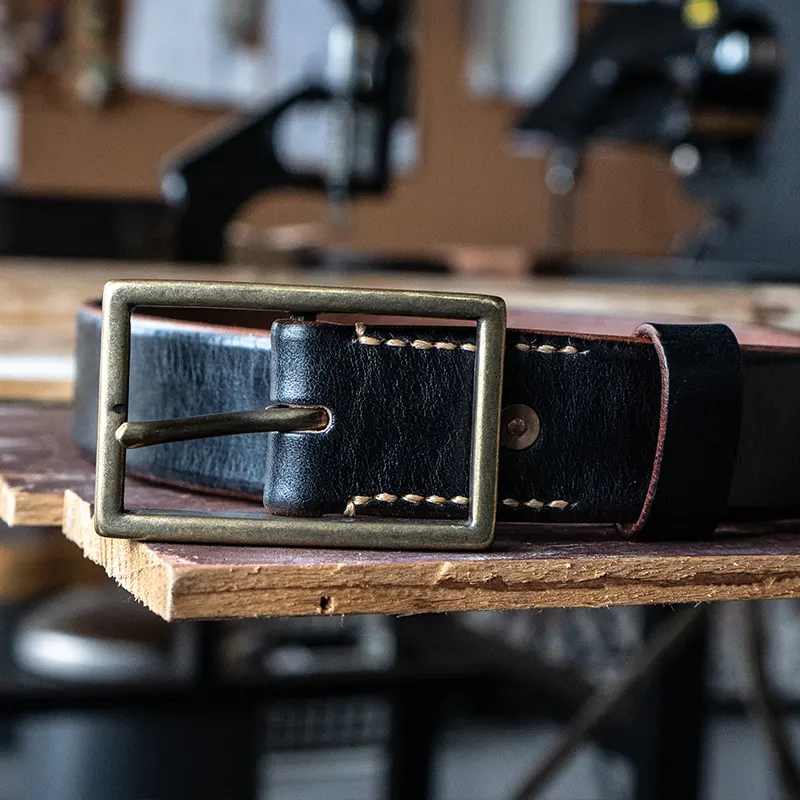 Luxury Gentleman Vintage Hand-Polished Men's Leather Belt