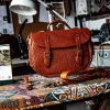 Luxury Handcrafted Neck Grain Leather Messenger Crossbody Bag