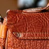 Luxury Handcrafted Neck Grain Leather Messenger Crossbody Bag