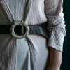 Luxury Limited Natural Antler Handcrafted Leather Coat Belt