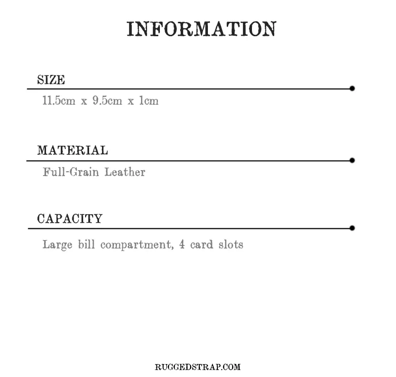 Luxury Minimalist Short Wallet Full-Grain Leather without Inner Compartments