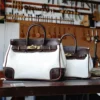 Luxury Vintage Vegetable-Tanned Leather Birkin-Style Handbag