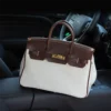 Luxury Vintage Vegetable-Tanned Leather Birkin-Style Handbag