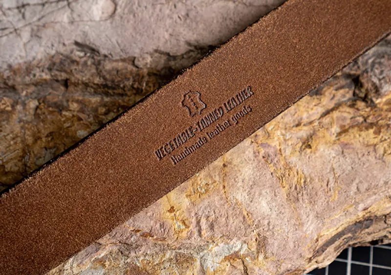 Men's Minimalist Vintage Workwear Full-Grain Leather Belt